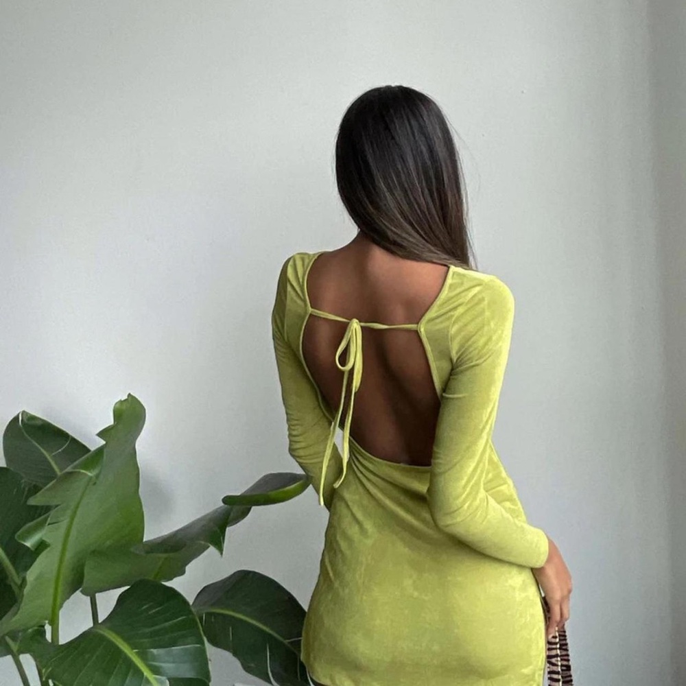 Lioness Lime Backless Dress